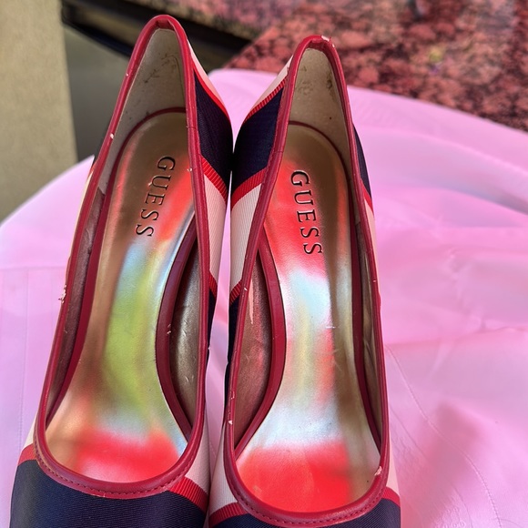 Guess Red White & Blue Platform Heels - Picture 13 of 13